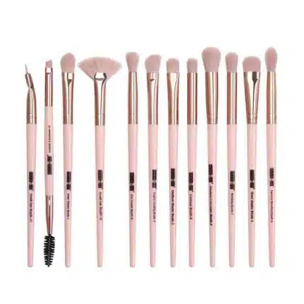 Maange 12 pcs Eye Brush Sets - Pink Color