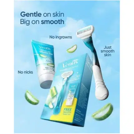 Gillette Venus Smooth Sensitive Razor for Women (with Free Shave Gel)