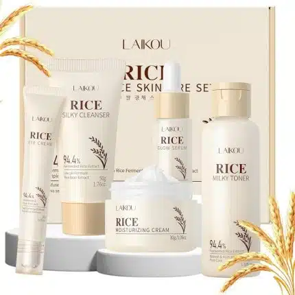 Laikou Rice Skin Care Set - 5pcs Skin Glowing Set