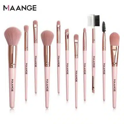 MAANGE 11 Pcs Makeup Brush Set - Pink Color