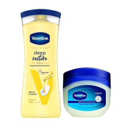 Vaseline Intensive Care Deep Restore Lotion & Petroleum Jelly Combo – 300ml + 50ml