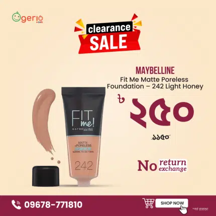 Maybelline Fit Me Matte Poreless Foundation - 242 Light Honey