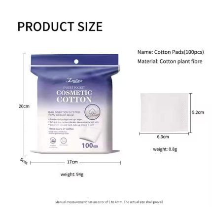 Lmltop Cosmetic Cotton Pad - 100pcs ( For Daily Use )