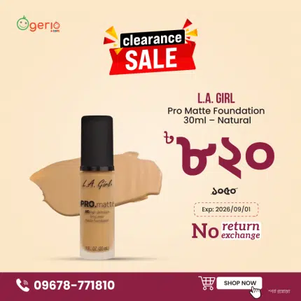 L.a. Girl Pro Matte Foundation 30ml – Natural