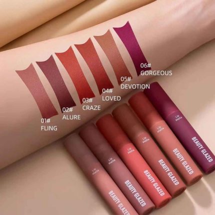 Beauty Glazed Matte Liquid Lipstick Mini Outfit - 8pcs Set