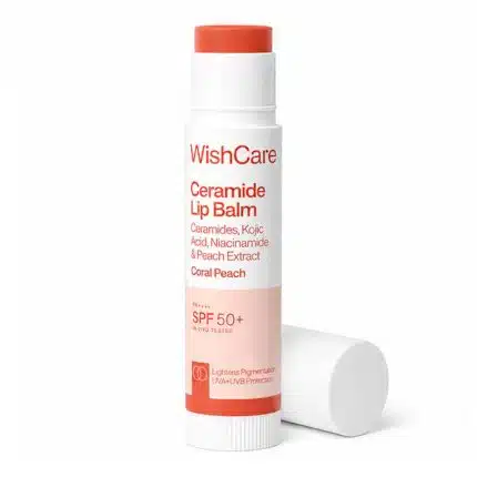 WishCare Ceramide Coral Peach Lip Balm with SPF 50 PA+++ 5g