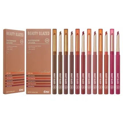 Beauty Glazed Waterproof Lipliner Set 6pcs