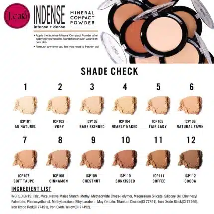 J Cat Indense Mineral Compact Powder – ICP106 Natural Fawn