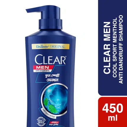 Clear Men Cool Sport Menthol Anti Dandruff Shampoo - 450ml