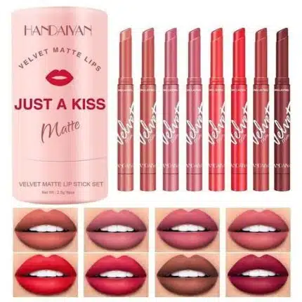 Handaiyan Velvet Matte Lipstick Set Just a Kiss 8 Pcs Set