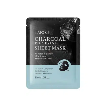 Laikou Charcoal Purifying Sheet Mask 30ml (Pore Care & Hydrating)