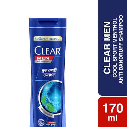 Clear Men Cool Sport Menthol Anti-Dandruff Shampoo - 170ml
