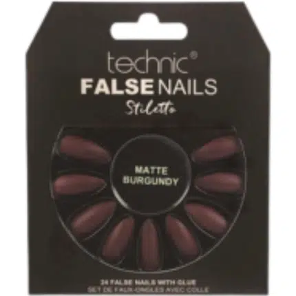 Technic False Nails Matte Burgundy
