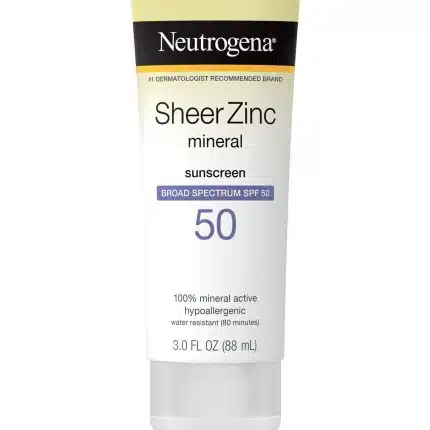 Neutrogena Sheer Zinc Dry-touch Sunscreen Broad Spectrum Spf 50 - 80ml