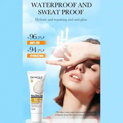 BIOAQUA Rice Raw Pulp Sunscreen SPF 50 + PA+++ UVA UVB 40g