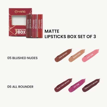 Mars Matte Lipsticks Blushed Nudes 05