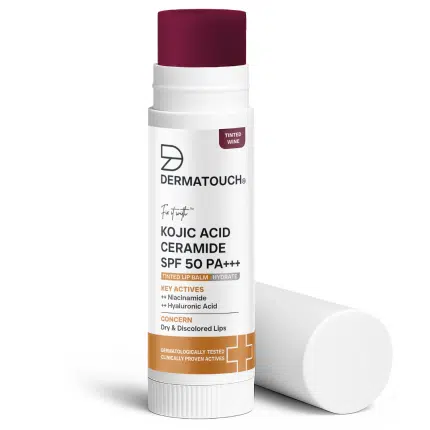 Dermatouch Kojic Acid Ceramide Spf 50 PA+++ Lip Balm 5g - Tinted Wine