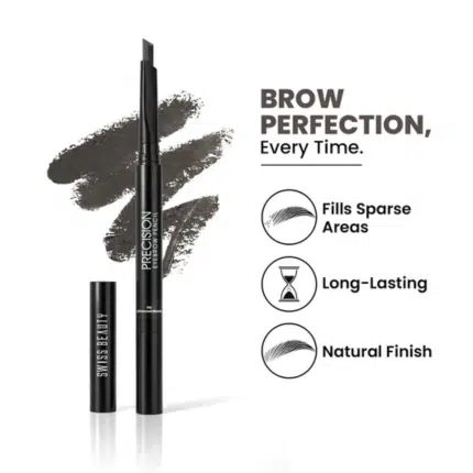 Swiss Beauty Precision Eyebrow Pencil Charcoal Black 04