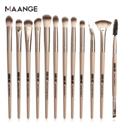 Maange 12 pcs Eye Brush Sets - Gray Color