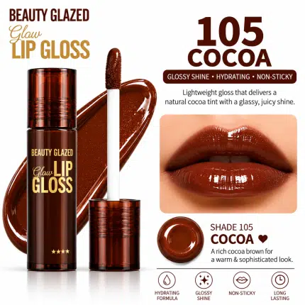 Beauty Glazed Glow Lip Gloss Cocoa 105