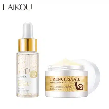 LAIKOU 24k Gold Face Serum & Extract Face Cream 25 gm [Combo]