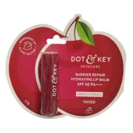 Dot & Key Barrier Repair Hydrating Lip Balm SPF 50+ PA+++ - Cherry Crimson (Tinted)