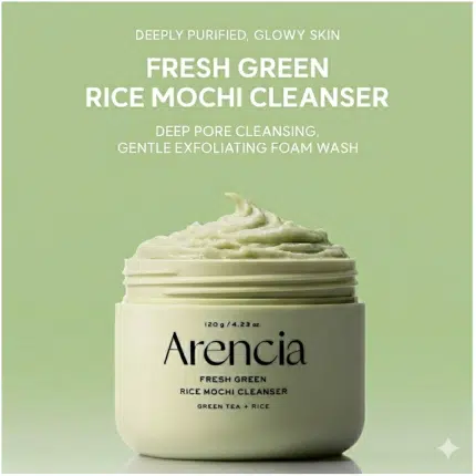 Arencia Fresh Green Rice Mochi Cleanser for Acne Pore Skin 120g