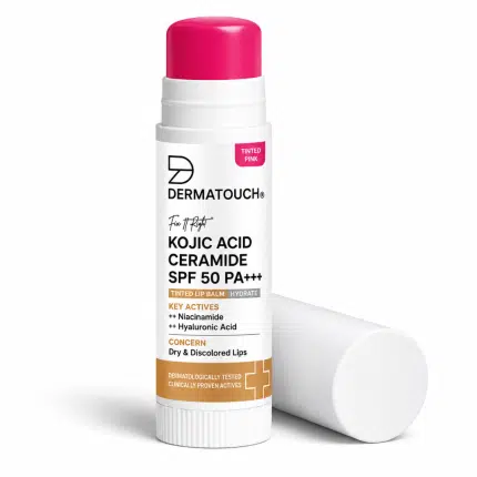 Dermatouch Kojic Acid Ceramide Spf 50 PA+++ Lip Balm 5g - Tinted Pink