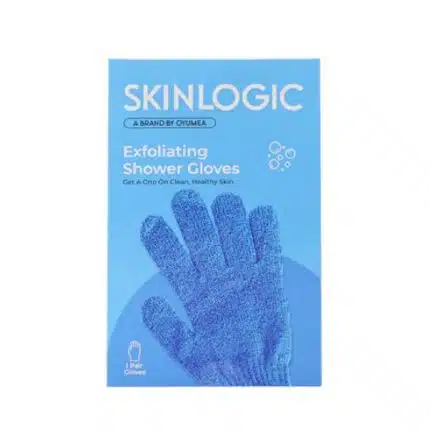 Skinlogic Bath And Body Exfoliating Body Gloves 1 Pair Blue
