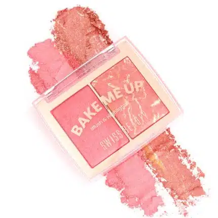 Swiss Beauty Bake Me Up Blush & Highlighter - Coral Glaze 03