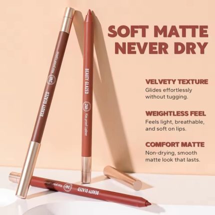 Beauty Glazed Waterproof & Long Lasting Lipliner Pencil - B118 Burnt Umber