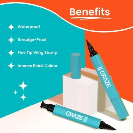 Swiss Beauty Craze Eyeliner Stamp Duo - Black