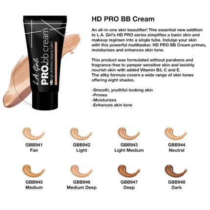 La Girl Hd Pro Bb Cream - Light