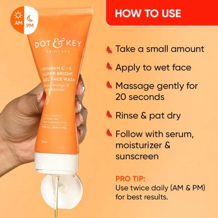 Dot & Key Vitamin C Gel Face Wash + E Super Bright - 100ml