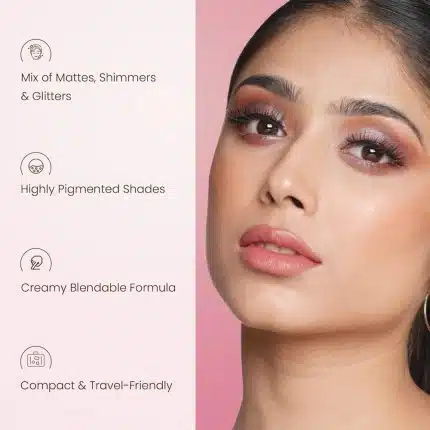 Swiss Beauty Lustre Eyeshadow Palette Shimmer Nude Addict 02