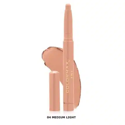 Colormax 3 in 1 Concealer, Corrector and Highlighter - Medium Light 04