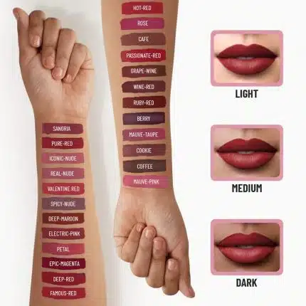 Swiss Beauty Matte Liquid Lipstick Deep Maroon 19