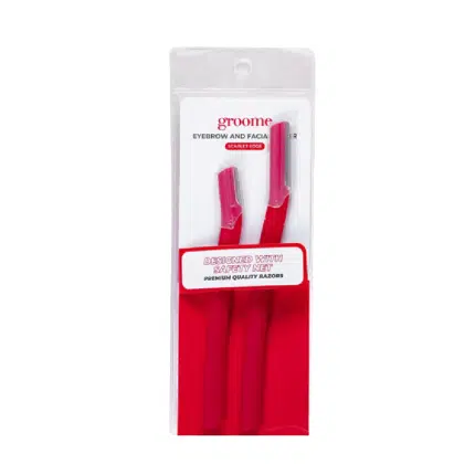 Groome Eyebrow And Facial Razor - Red