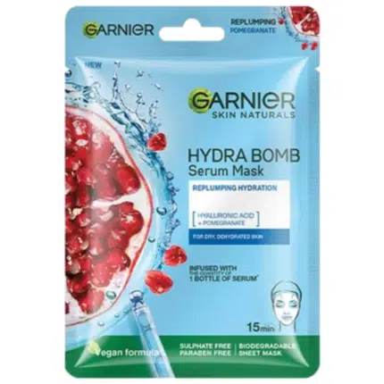 Garnier hydra bomb serum mask replumping hydration - 28g - POMEGRANATE