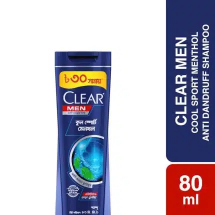 Clear Men Cool Sport Menthol Anti Dandruff Shampoo - 80ml