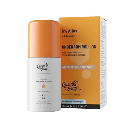 Chemist At Play Underarm 5% AHA Roll-On 40ml - Woody Mask Fragrance