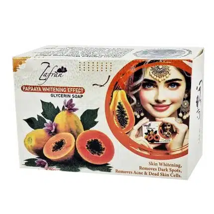 Zafran Papaya Whitening Effect Glycerin Soap - 100gm