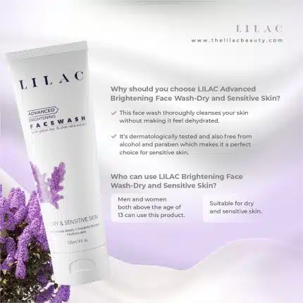 Lilac Advanced Brightening Face Wash Dry And Sensitive Skin 120ml