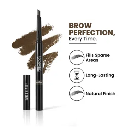 Swiss Beauty Precision Eyebrow Pencil Smoky Brown 01