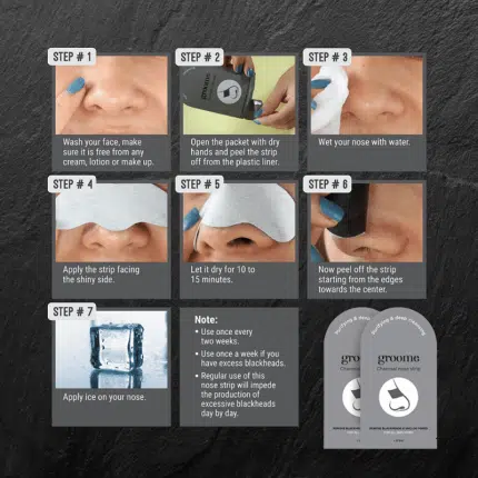 Groome Charcoal Nose Strip - 6pcs Set
