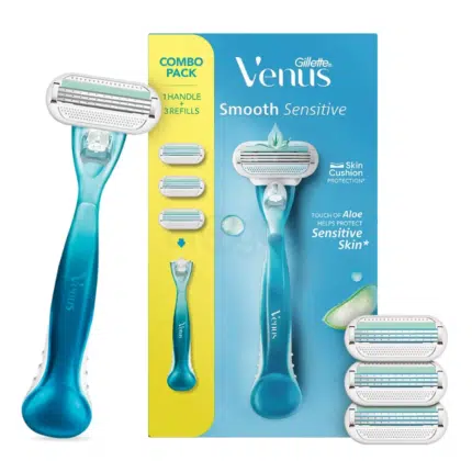 Gillette Venus Smooth Sensitive Combo Pack - 1 Handle + 3 Refills