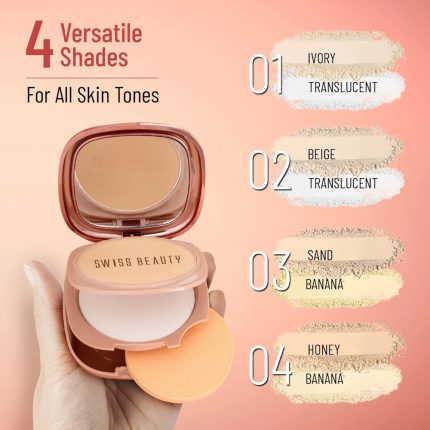 Swiss Beauty Matte & Set Duo Compact Powder Beige 02
