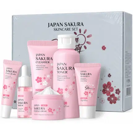 Japan Sakura Sunscreen Skin Care Set - 6Pcs