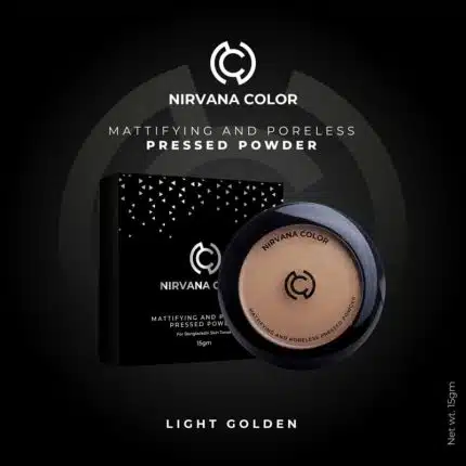 Nirvana Color Pressed Powder Mattifying Compact Powder - Light Golden