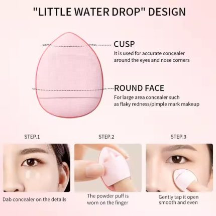 Lmltop Meticulous Powder Puff ( Finger Puff ) - 3pcs